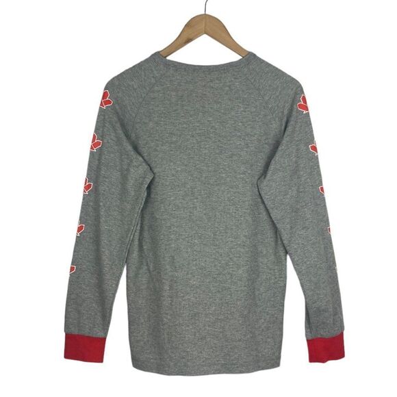 Arborist unisex Canada Grey Embroidered Waffle Knit Long Sleeve Henley US M - Picture 2 of 6